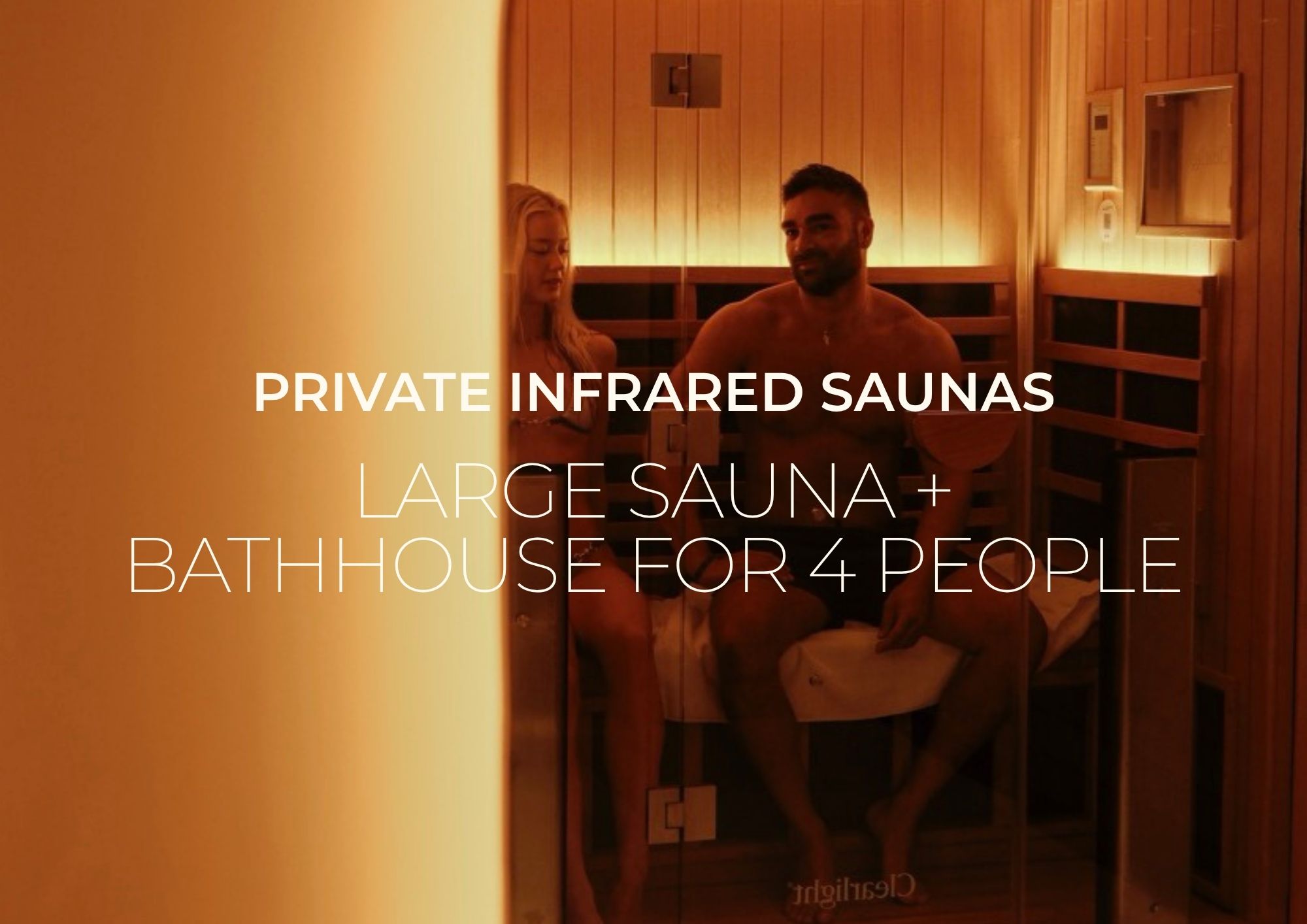Lrg Sauna + Bathhouse for 4 people