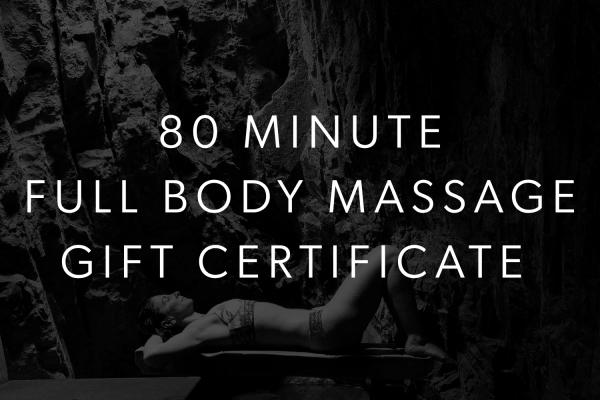 80 Minute Full Body Massage Gift Card