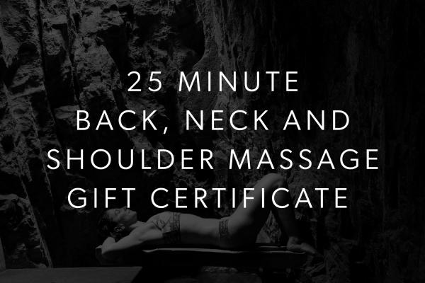 25 Minute Back, neck and Shoulder Gift Card