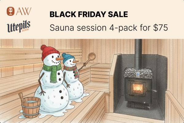 SALE: 4-Pack Sauna Sessions at Utepils