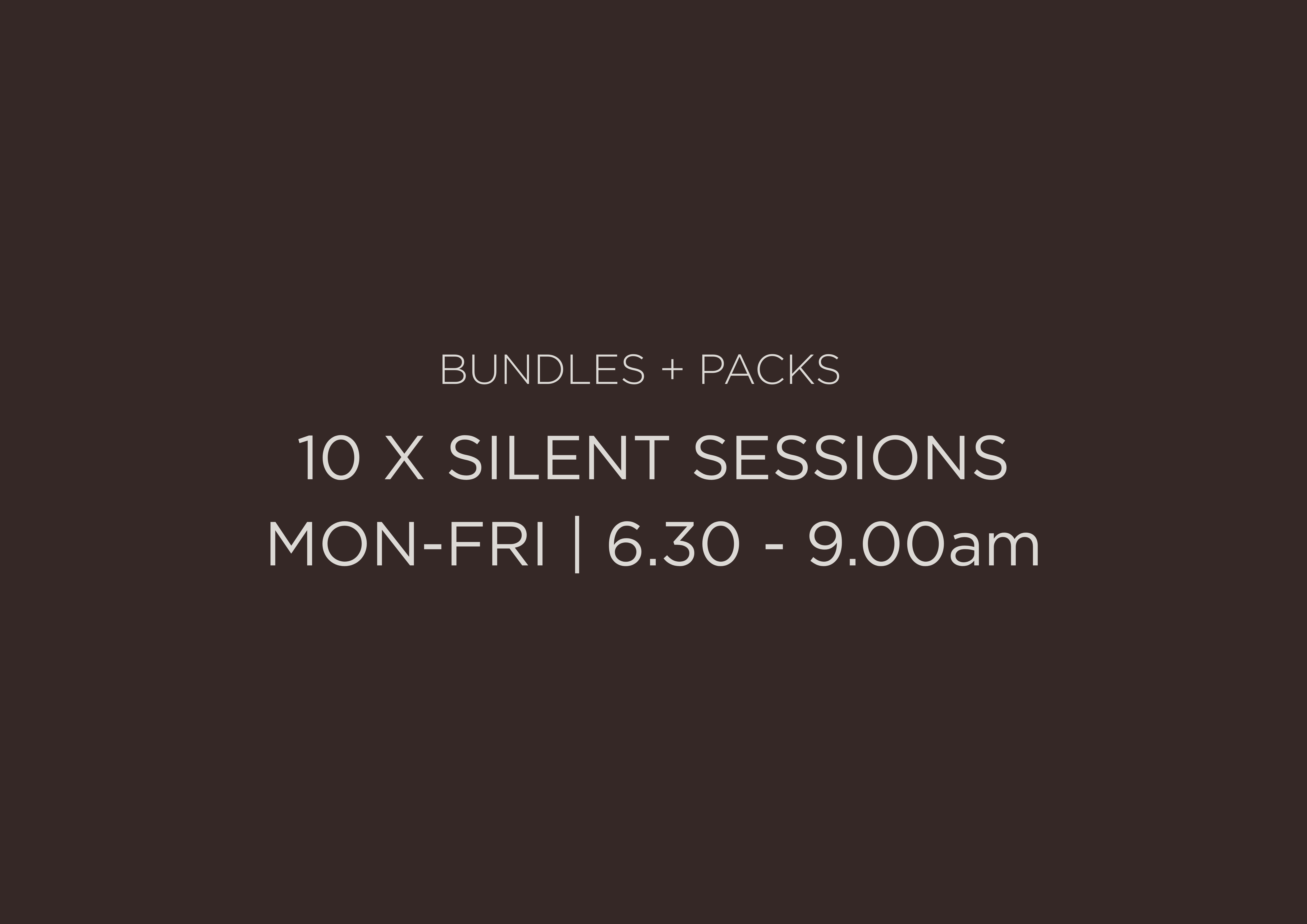 10 x Silent Session Credits