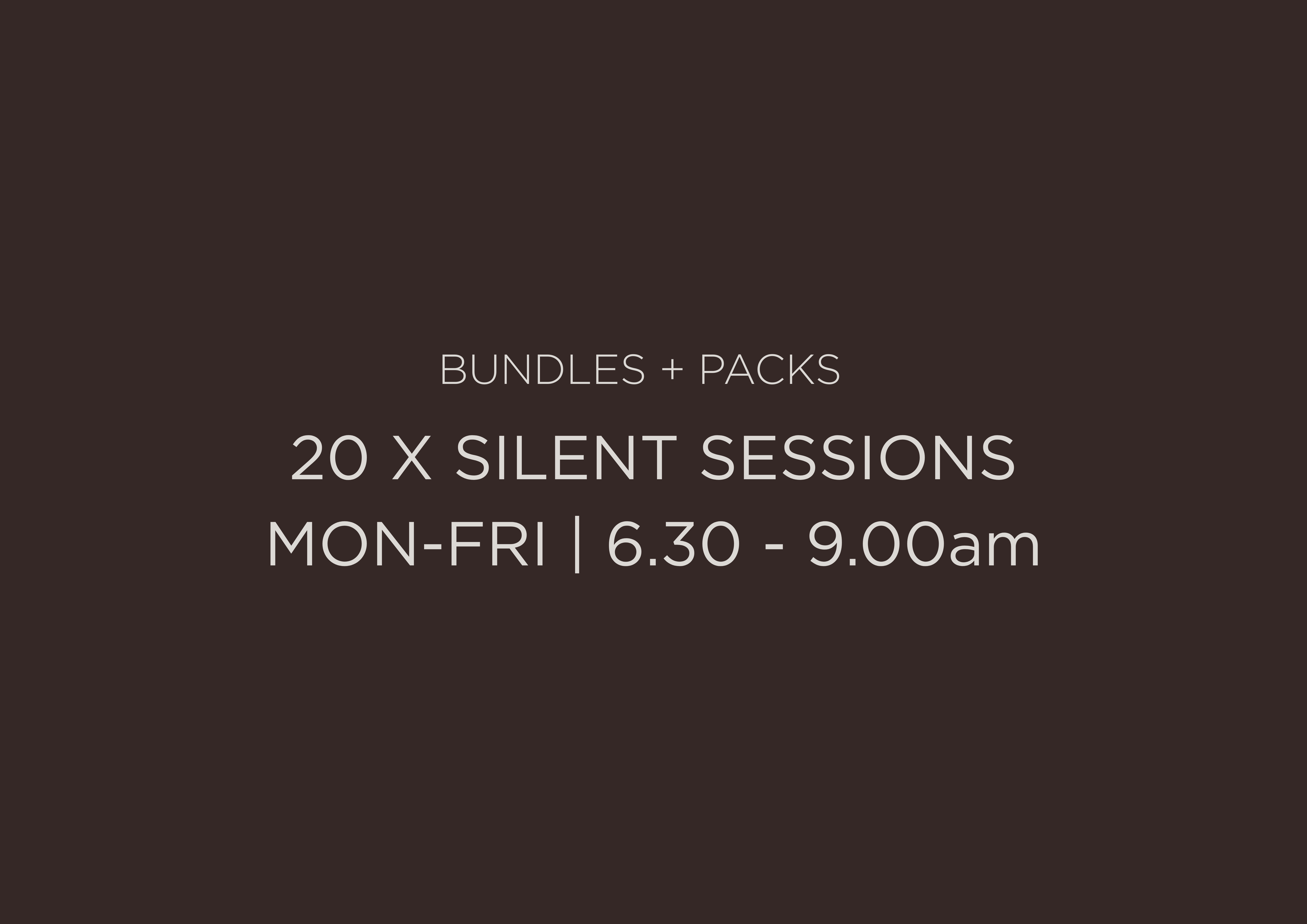 20 x Silent Session Credits