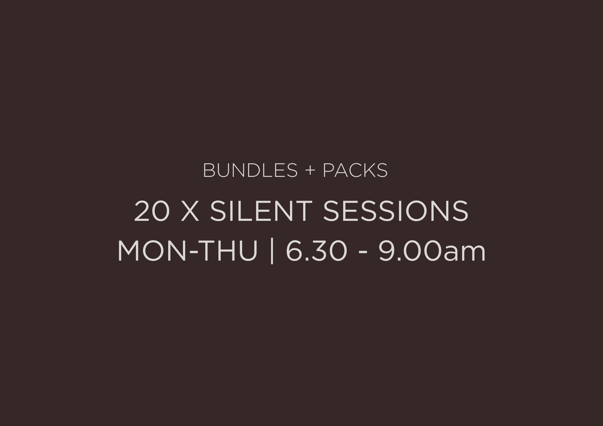 20 x Silent Session Credits