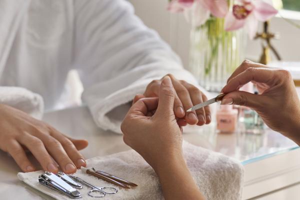 The 'Pink Palace' Signature manicure and pedicure (20% service included) 2.5 hours