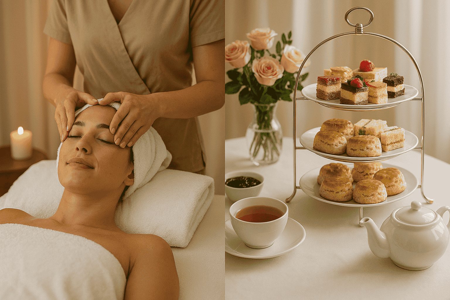 Unwind & Dine - Spa Treatment, Afternoon Tea and Fizz