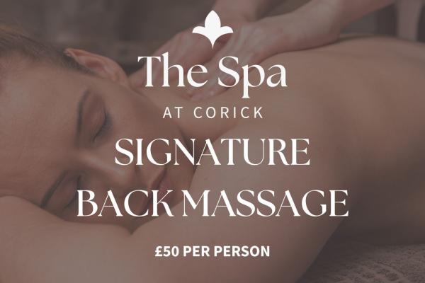 Signature Back, Neck & Shoulder Massage - 30 Minutes