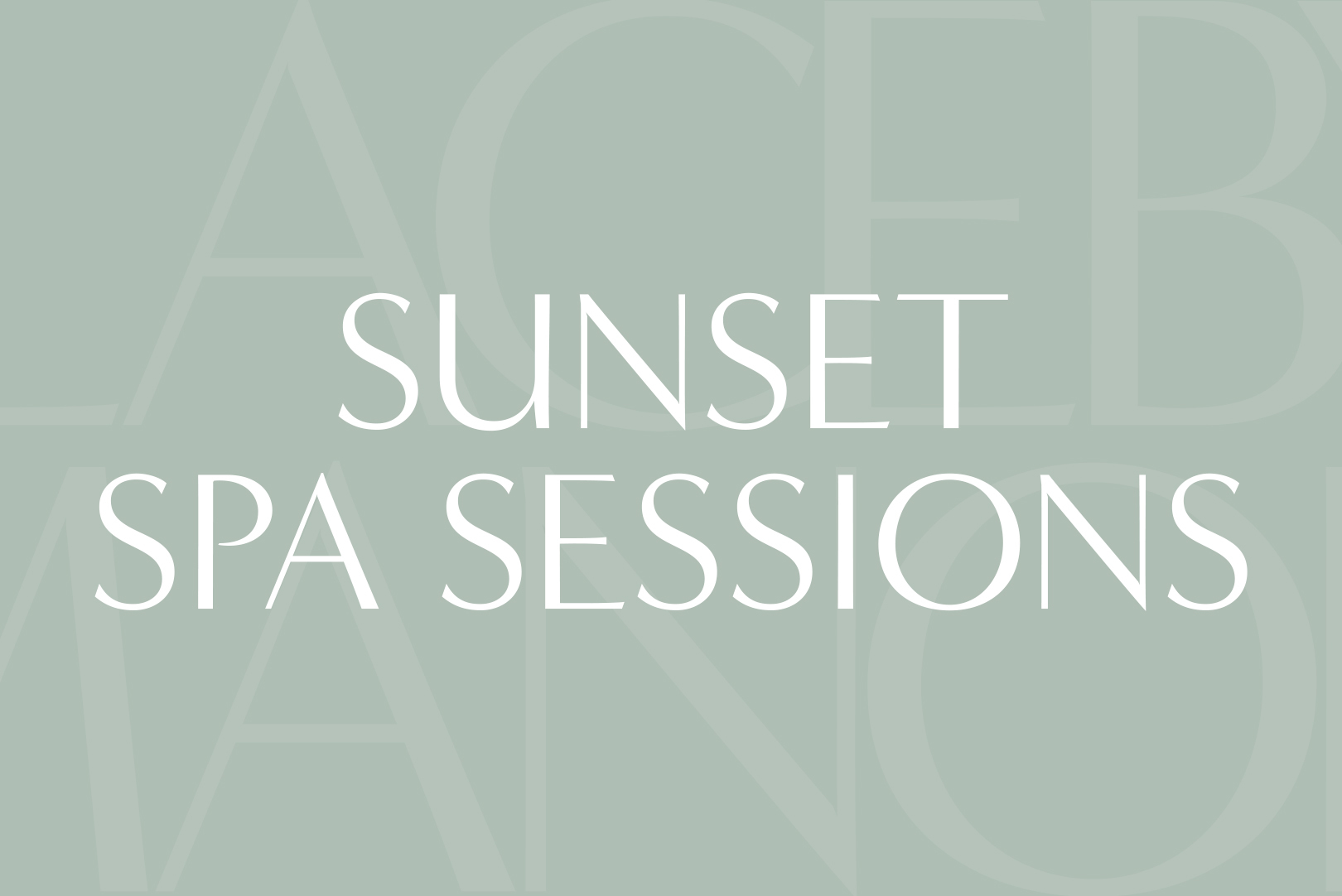 Sunset Spa Sessions with Sam Simmons