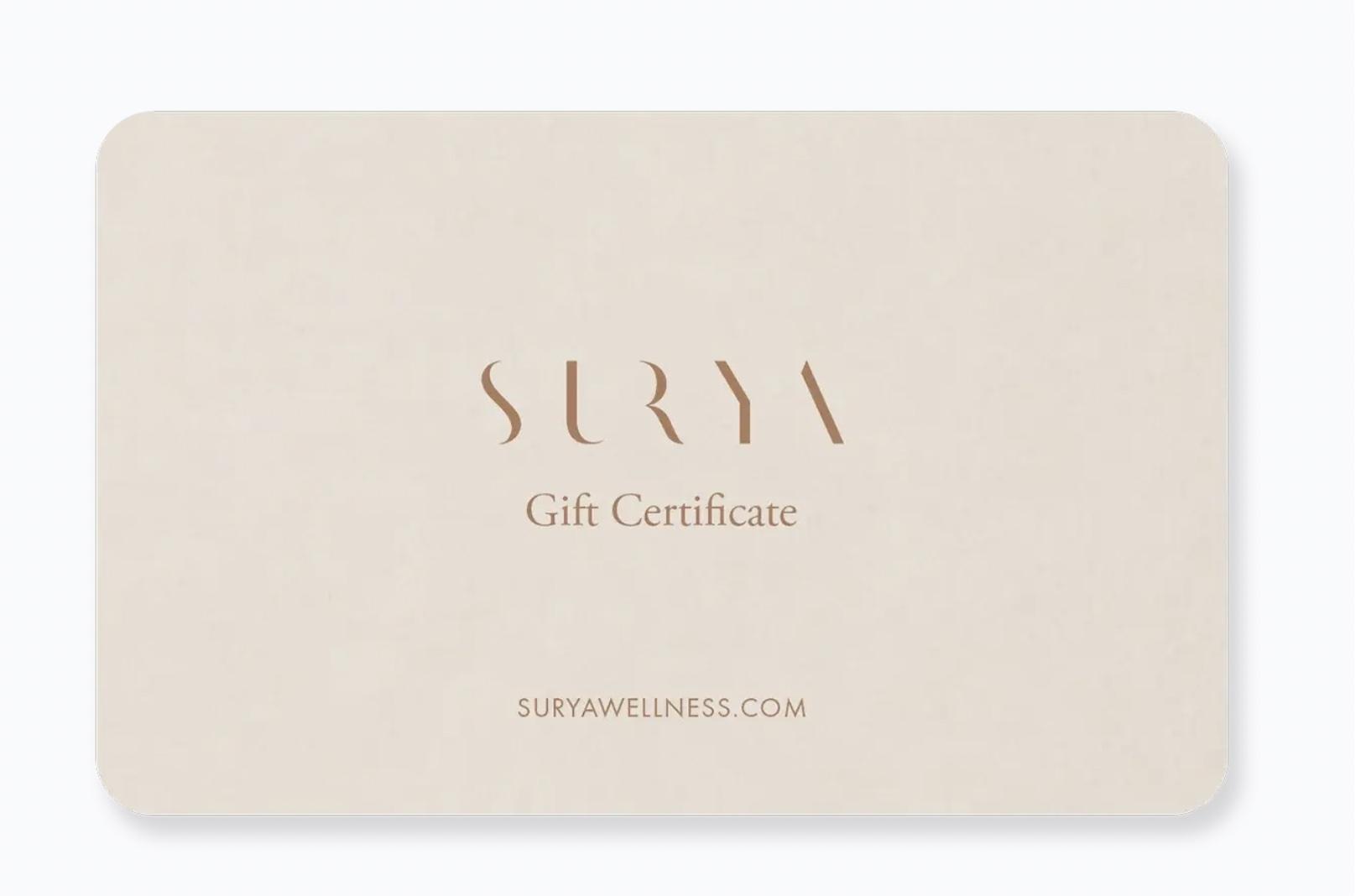 Surya Gift Certificate $1000