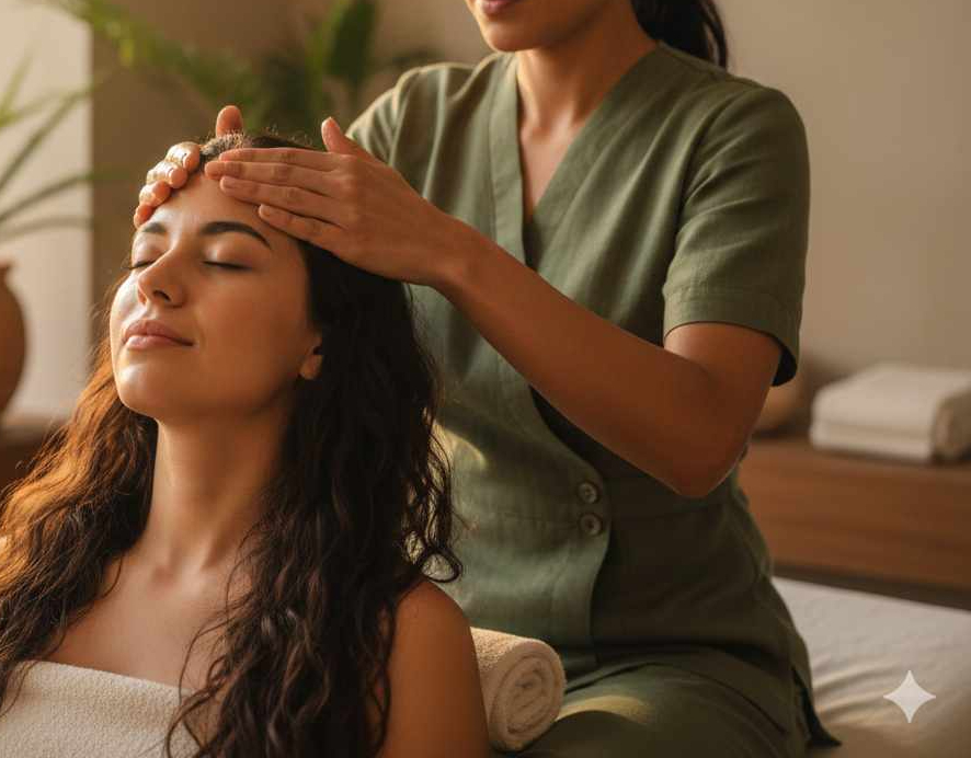 Ayurvedic Seated Head Massage (Shiroabhyanga)