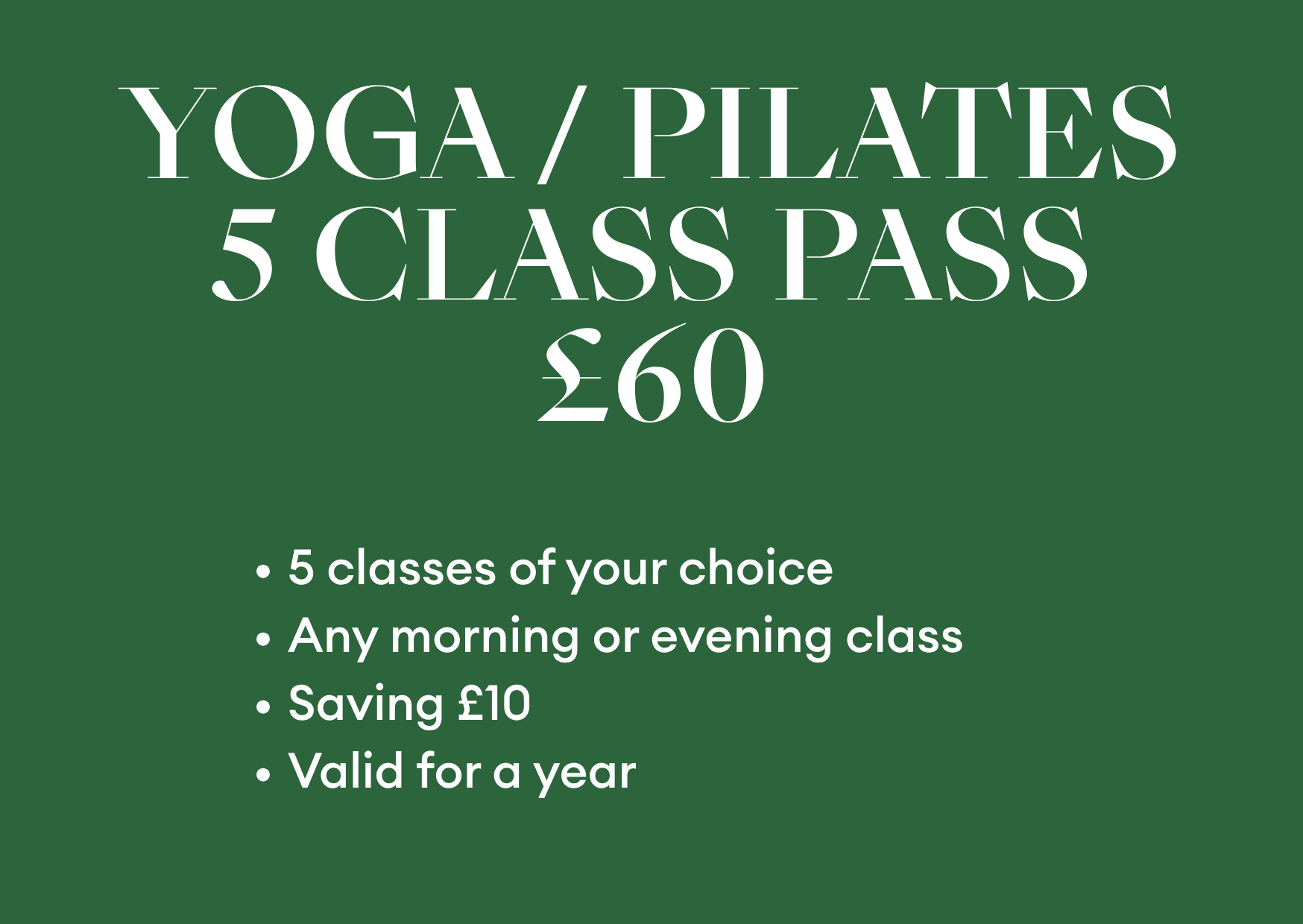 5 class pass