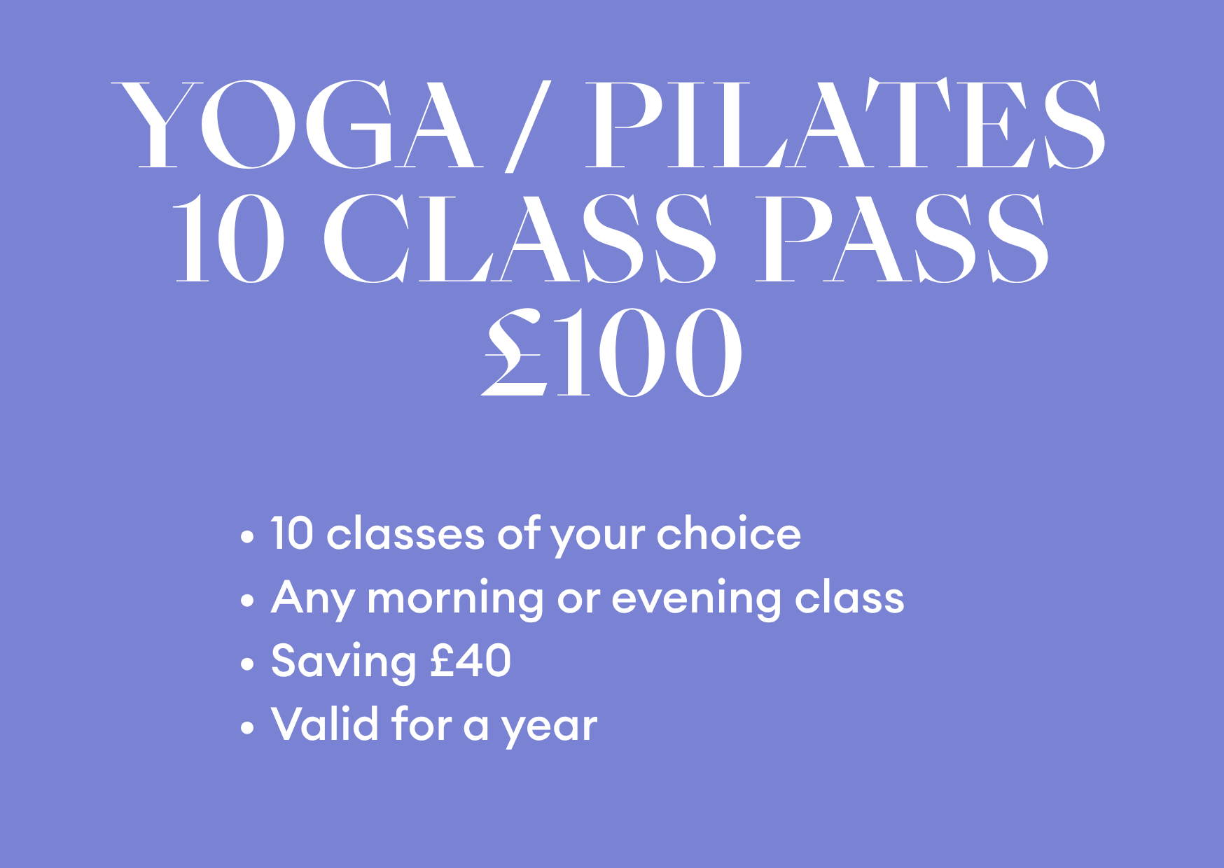 10 class pass