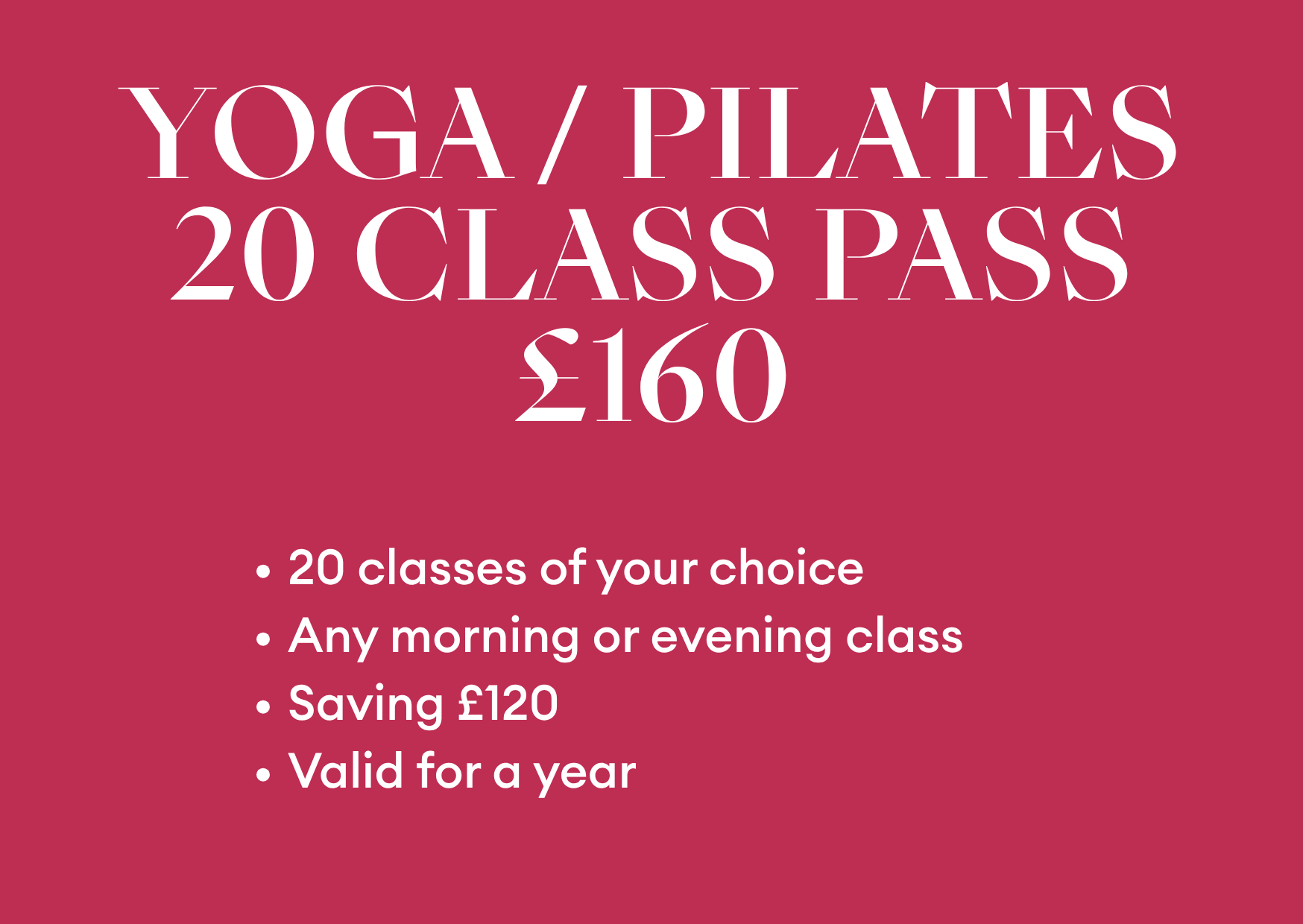 20 class pass