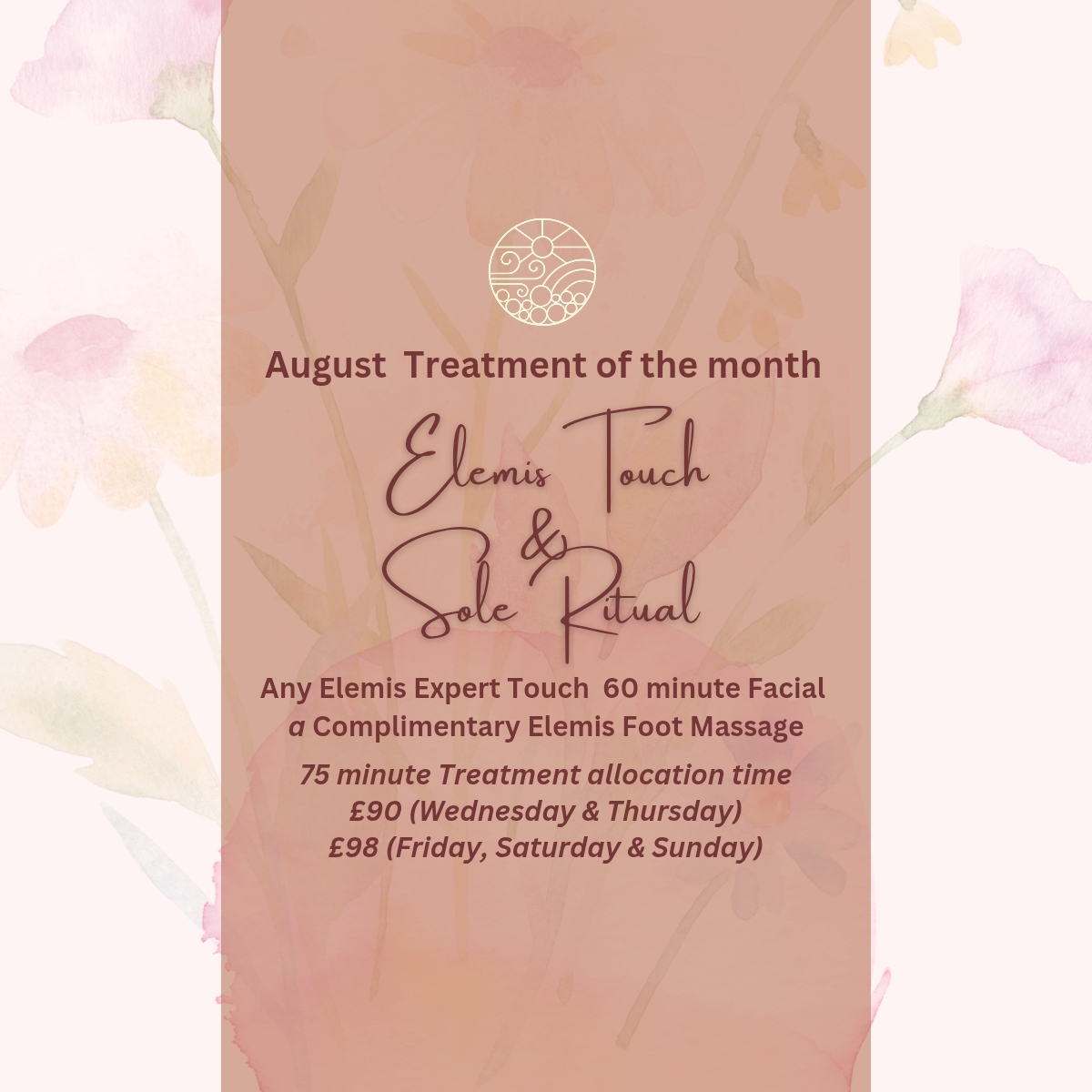 Elemis Touch and Sole Ritual (August Treatment of the Month)