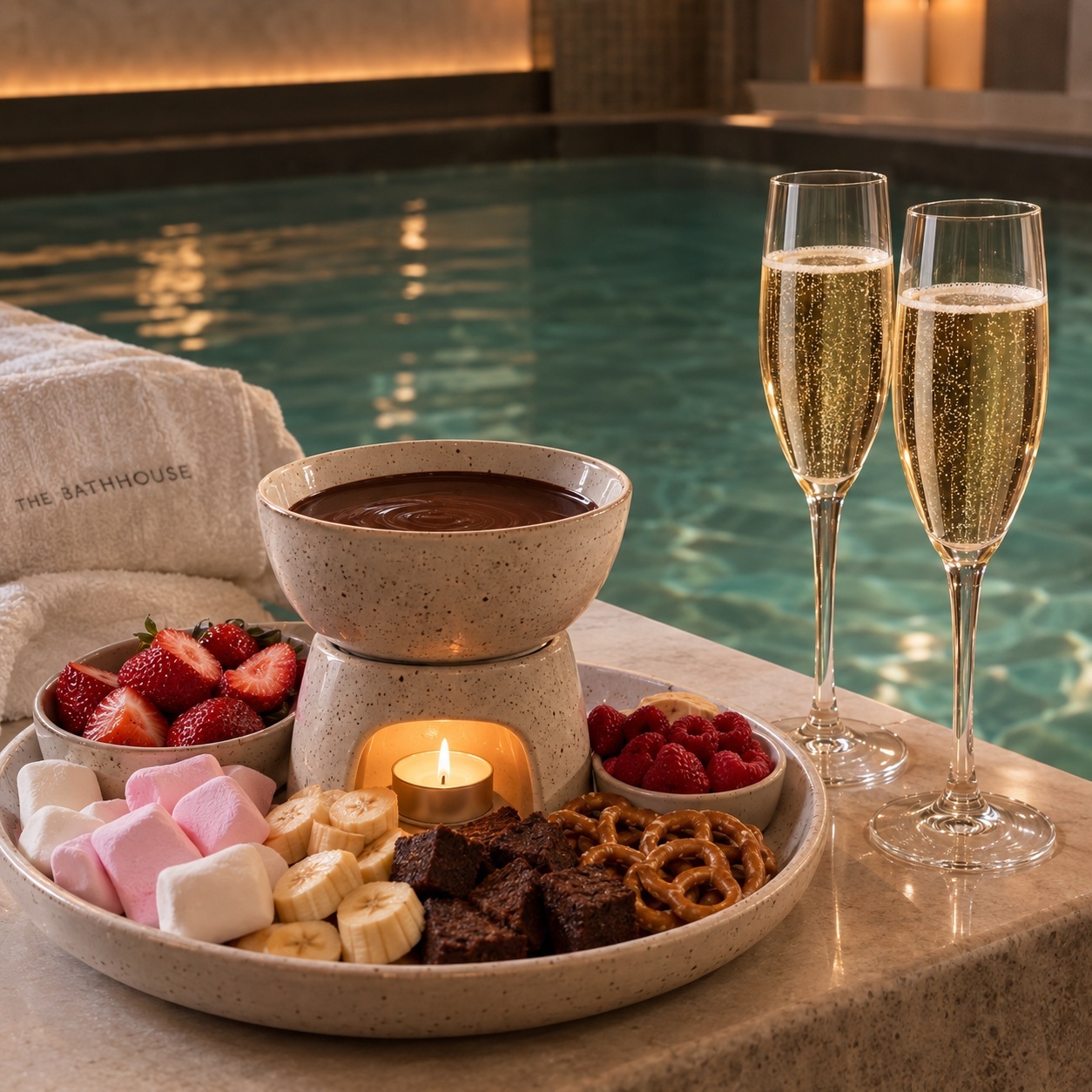 Chocolate Fondu & 2 Glasses of Prosecco