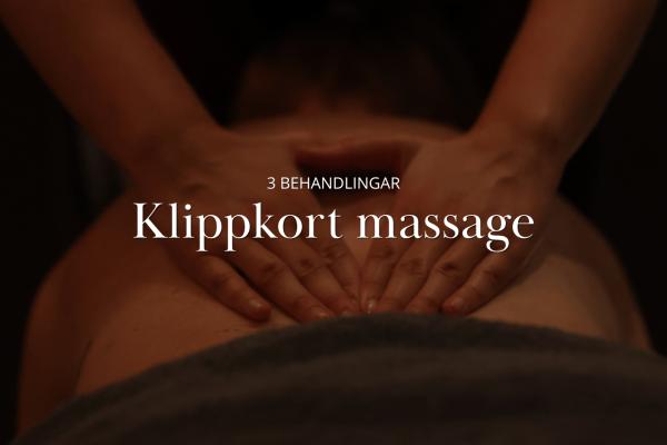 Klippkort massage (3 behandlingar)
