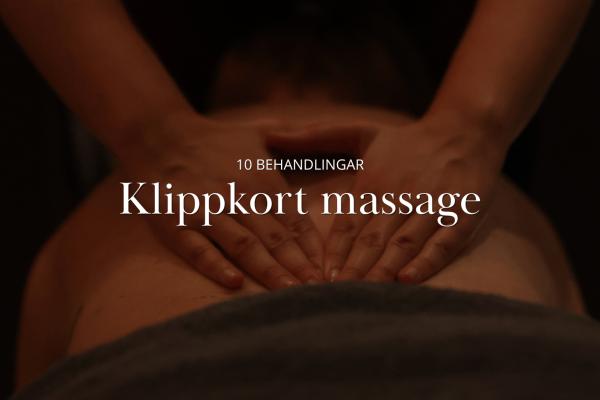 Klippkort massage (10 behandlingar)