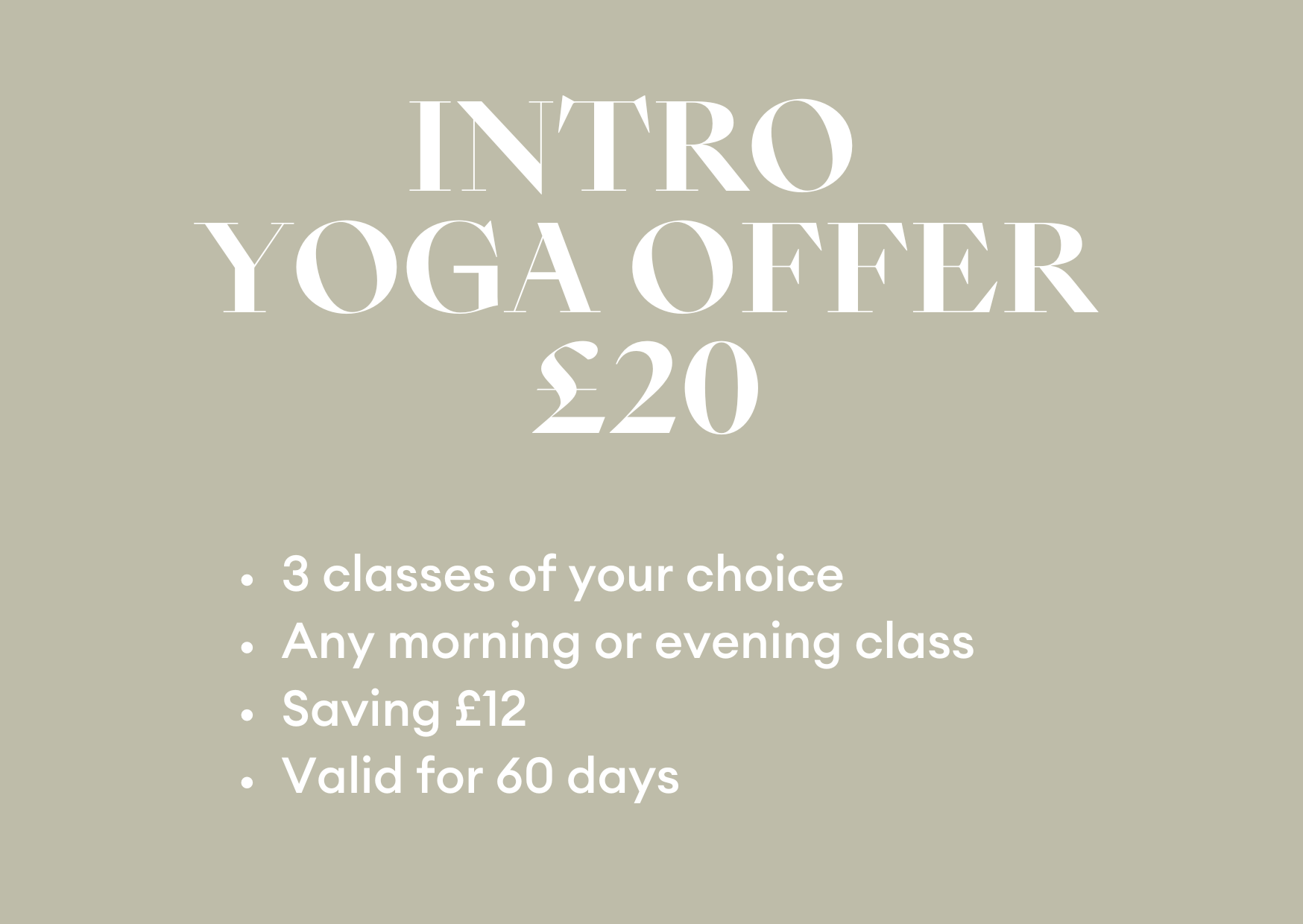 Intro Yoga Offer