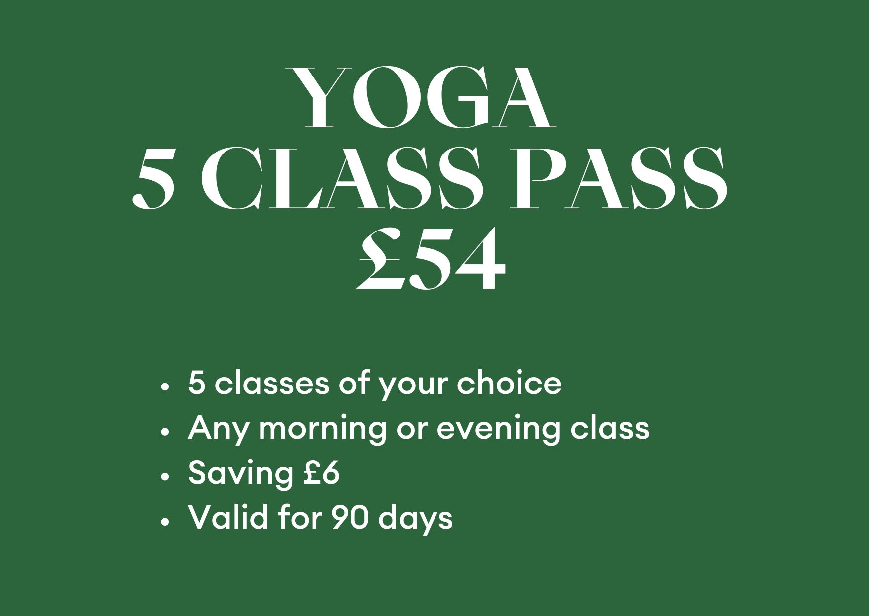 5 class pass