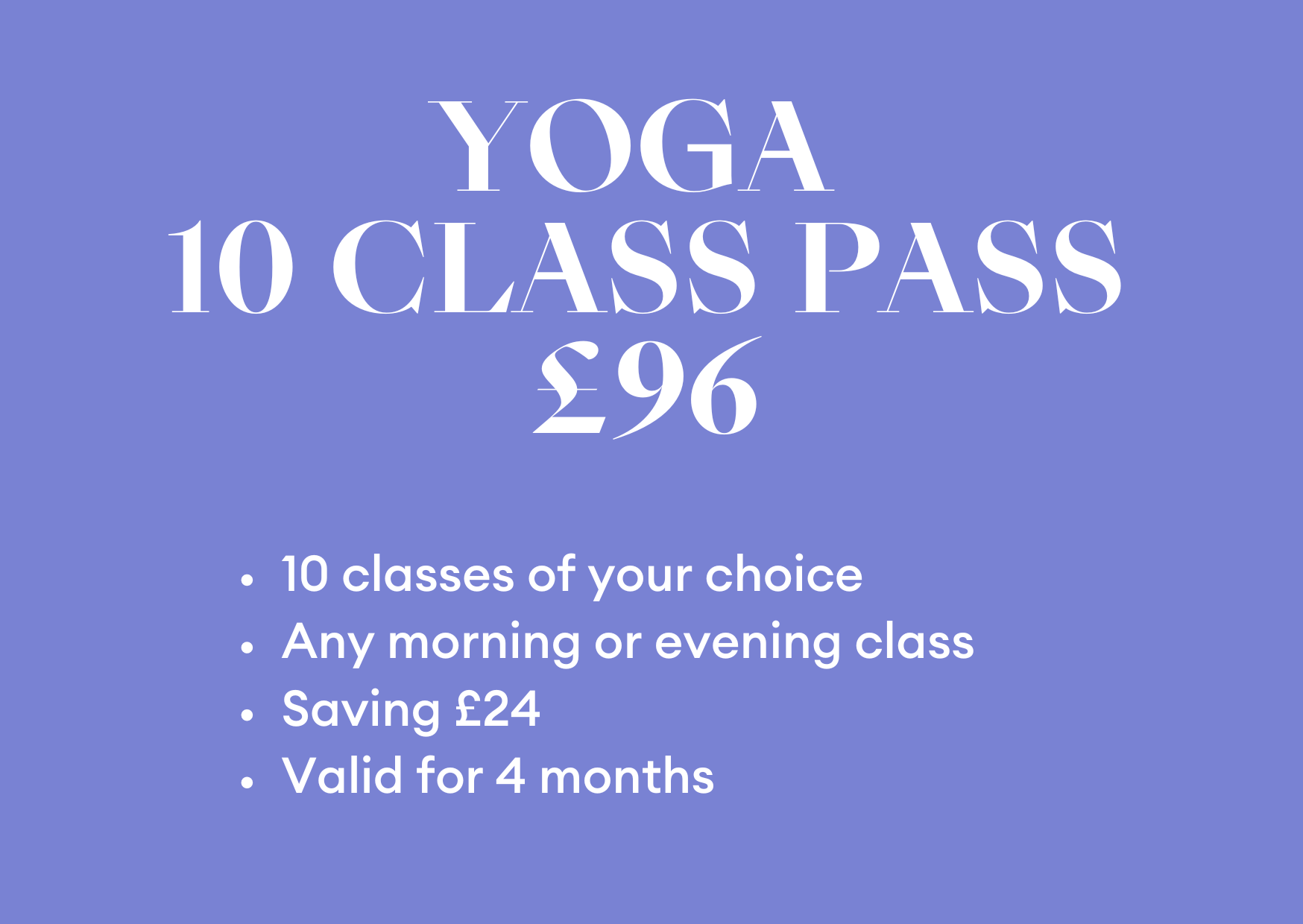 10 class pass