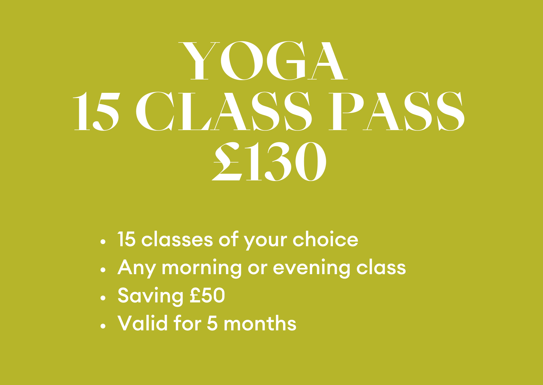 15 class pass