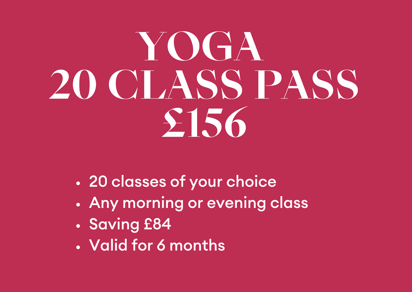 20 class pass