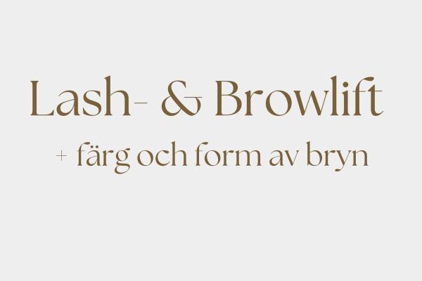 Lashlift- & Browlift + färg och form av bryn
