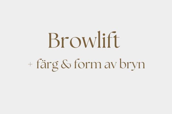 Browlift + färg och form av bryn