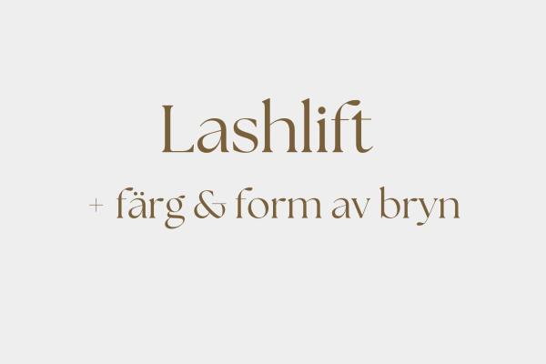 Lashlift + färg och form av bryn