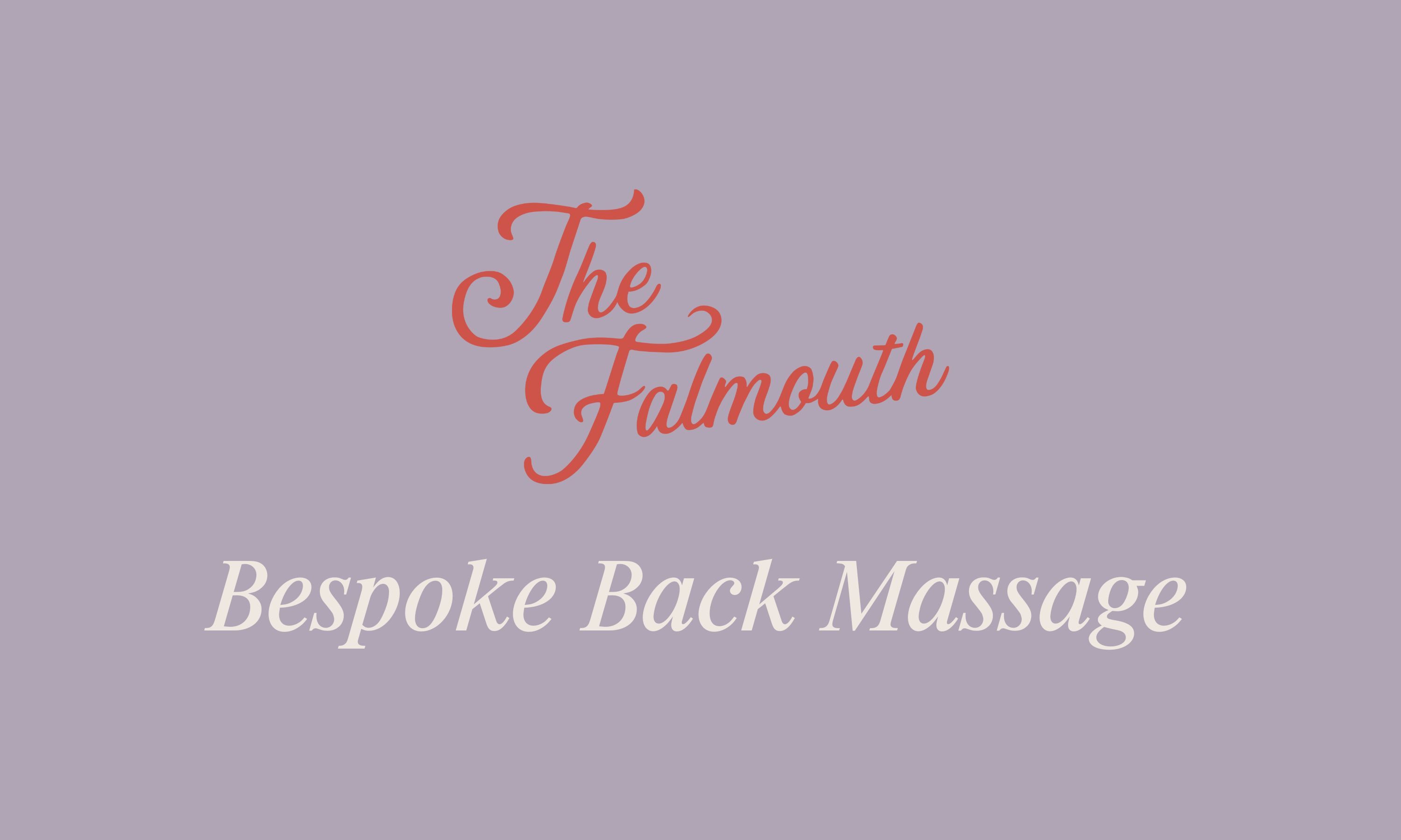 Bespoke Back Massage