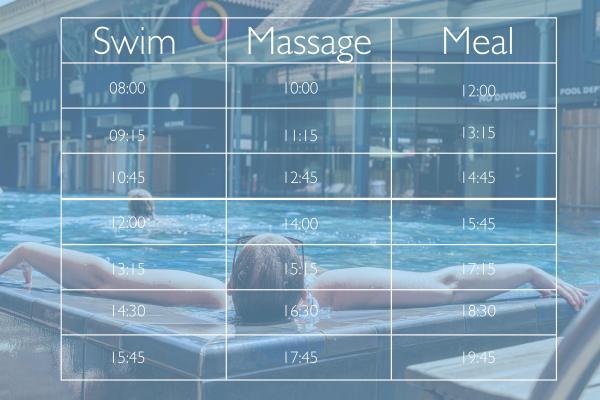 Swim, Massage & Meal (Friday - Saturday)